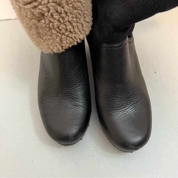 Ugg Clog Style Round Toe Heel Shearling Lined Boots Sz 8 - Picture 9 of 11